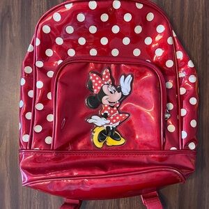Disney Red Minnie Mouse Polka Dot Kids Backpack